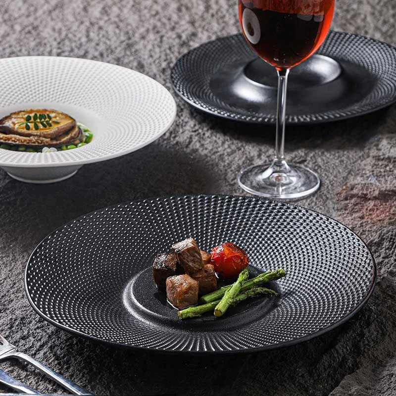 Layered Stone Texture Ceramic Plate 2 (2)