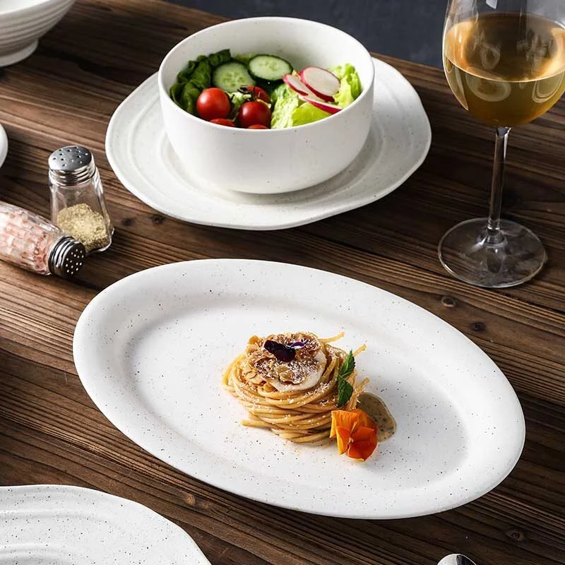 Layered Stone Texture Ceramic Plate (3)