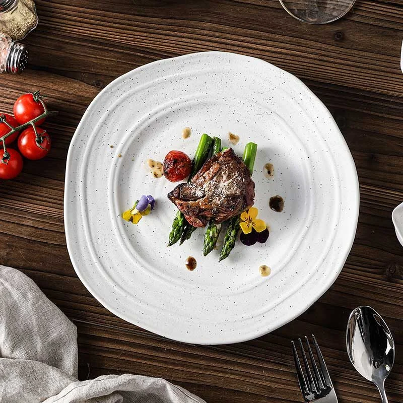 Layered Stone Texture Ceramic Plate (4)