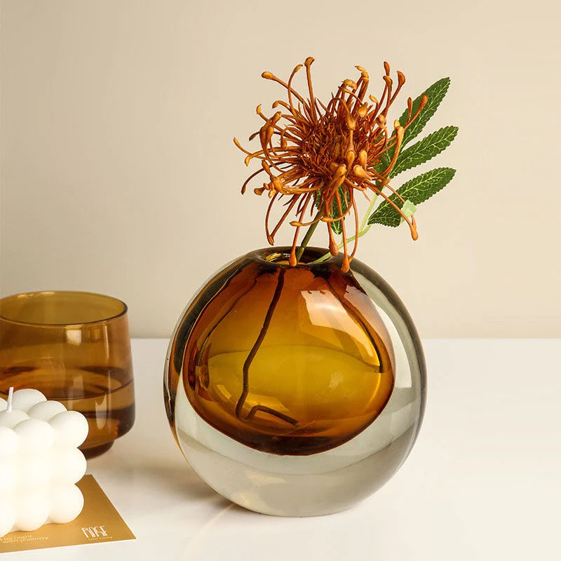 Luna Thickened Round Glass Vase (1)