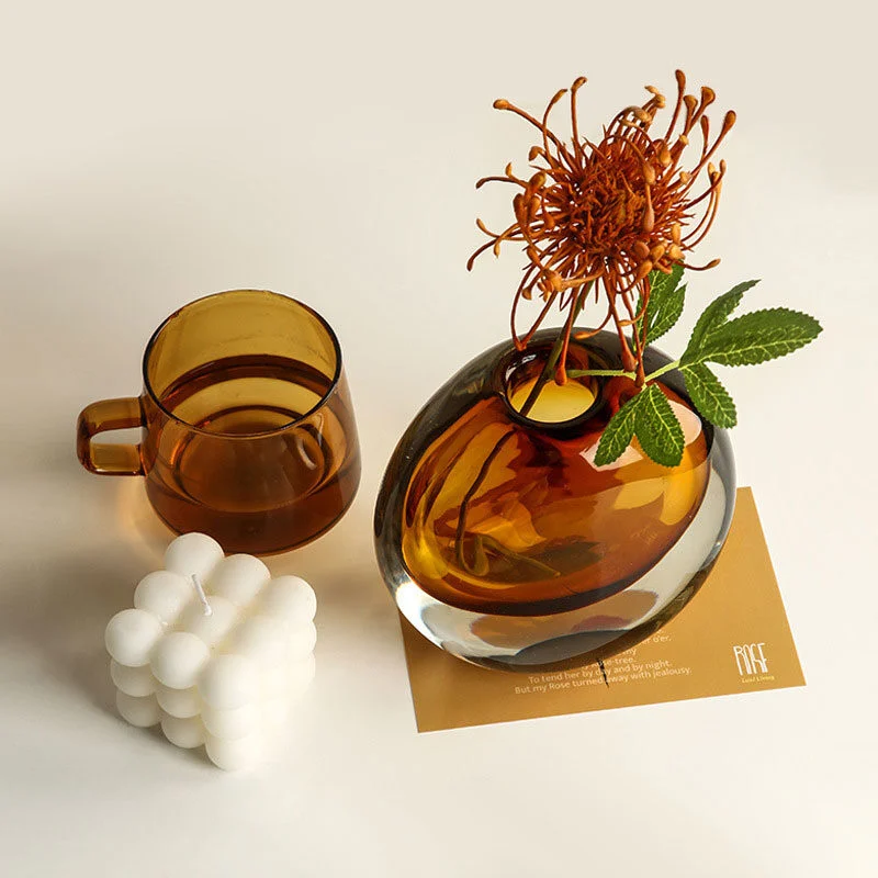 Luna Thickened Round Glass Vase (3)