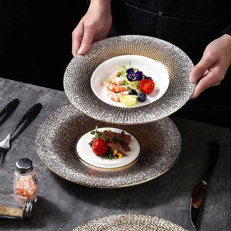 Luxury Ceramic Steak & Fruit Plate – Modern Western Style Tableware (2)