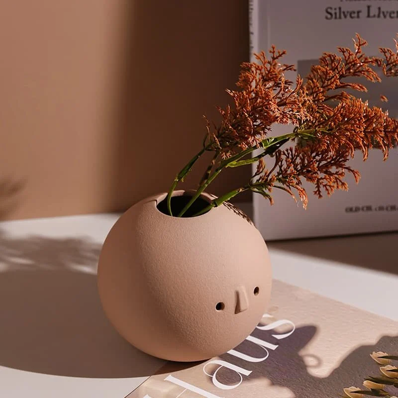 Mimi Wabi Sabi Cute Eye Pattern Ceramic Vase (1)