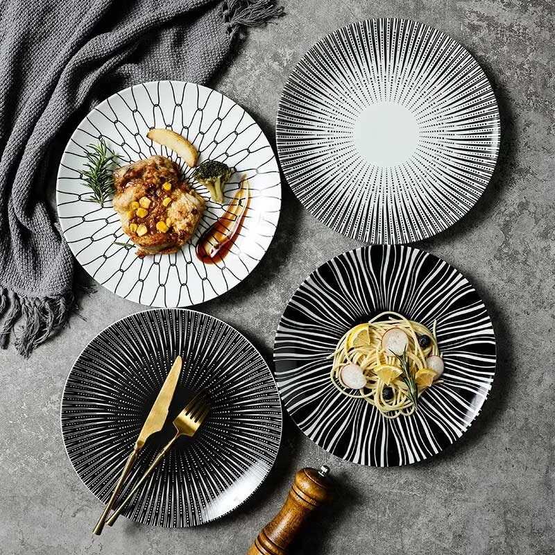 Minimalist Ceramic Pasta & Dessert Plate – Modern Western Tableware (1)