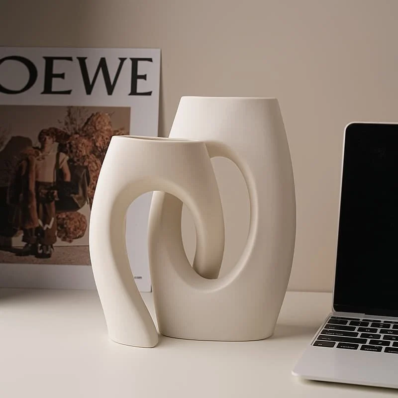 Minimalist Cross Form Ceramic Vase (5)