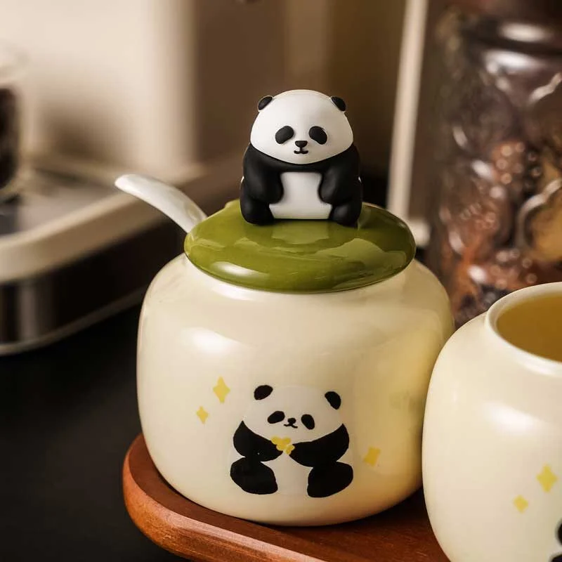 Panda Ceramic Spice Jar Set (4)