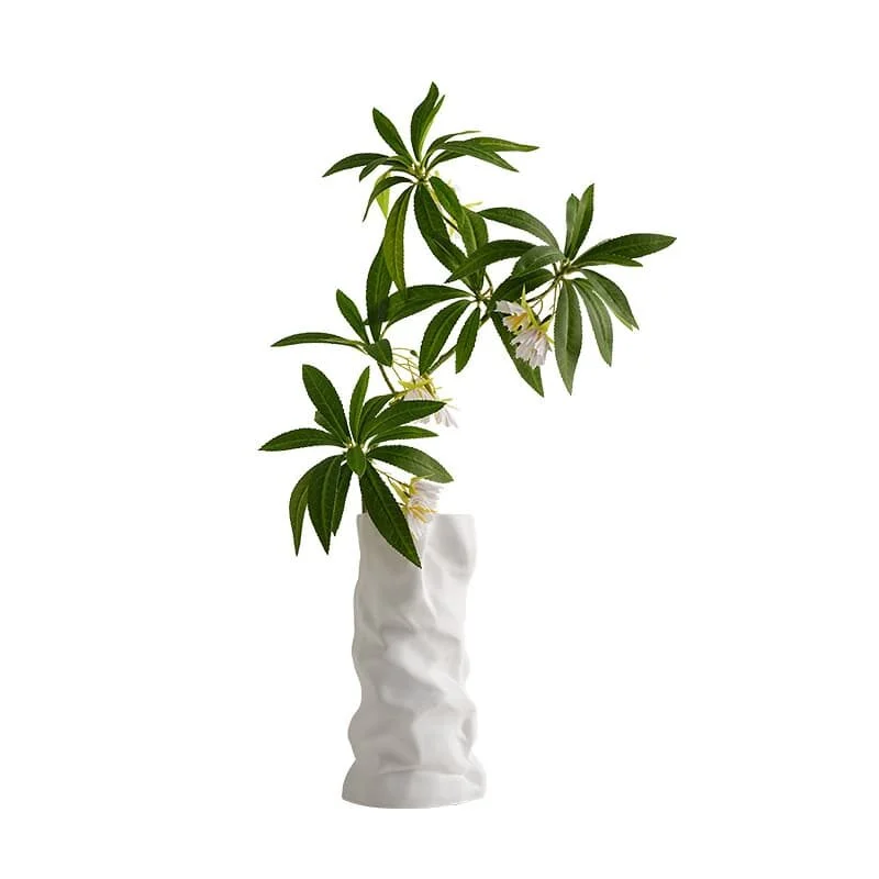 Pleated Texture Ceramic Vase (1)
