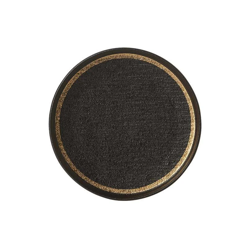 Premium Black Stone Texture Ceramic Steak Plate – Modern Luxury Dining (4)