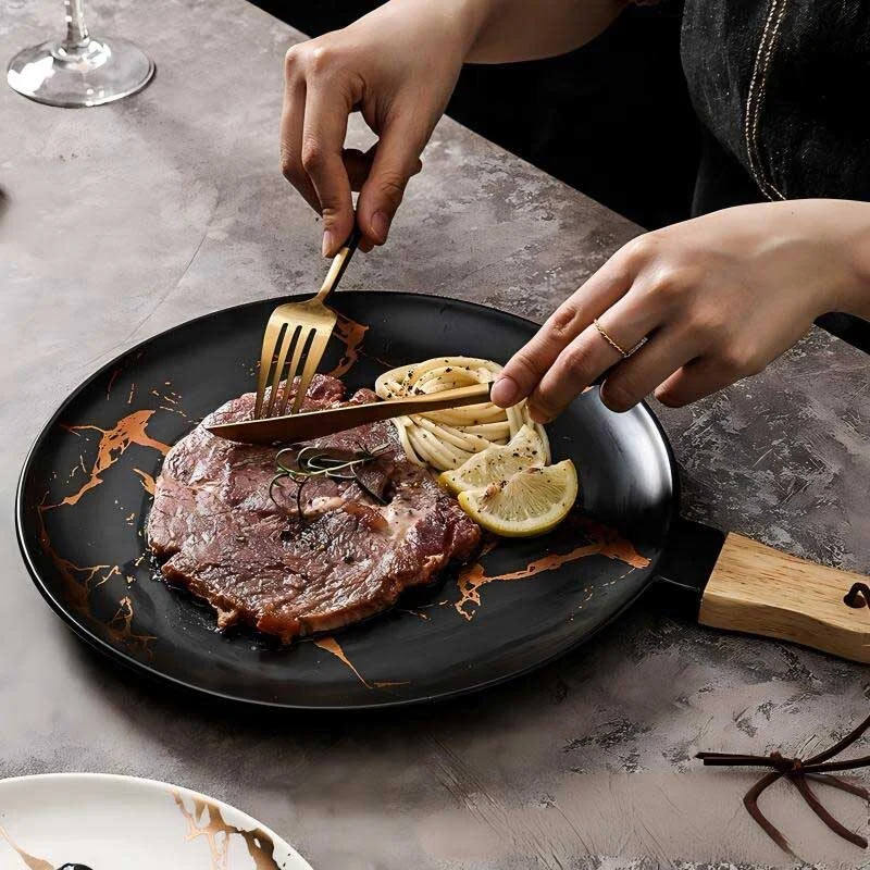 Premium Marble Pattern Ceramic Baking Dish (3)