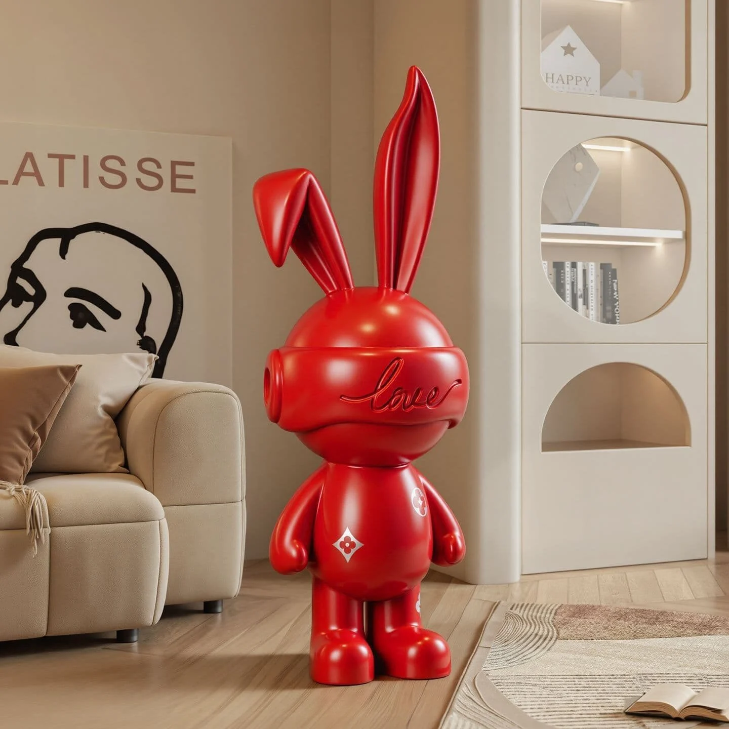 Rabbit Sculptural Resin Floor Ornament (1)