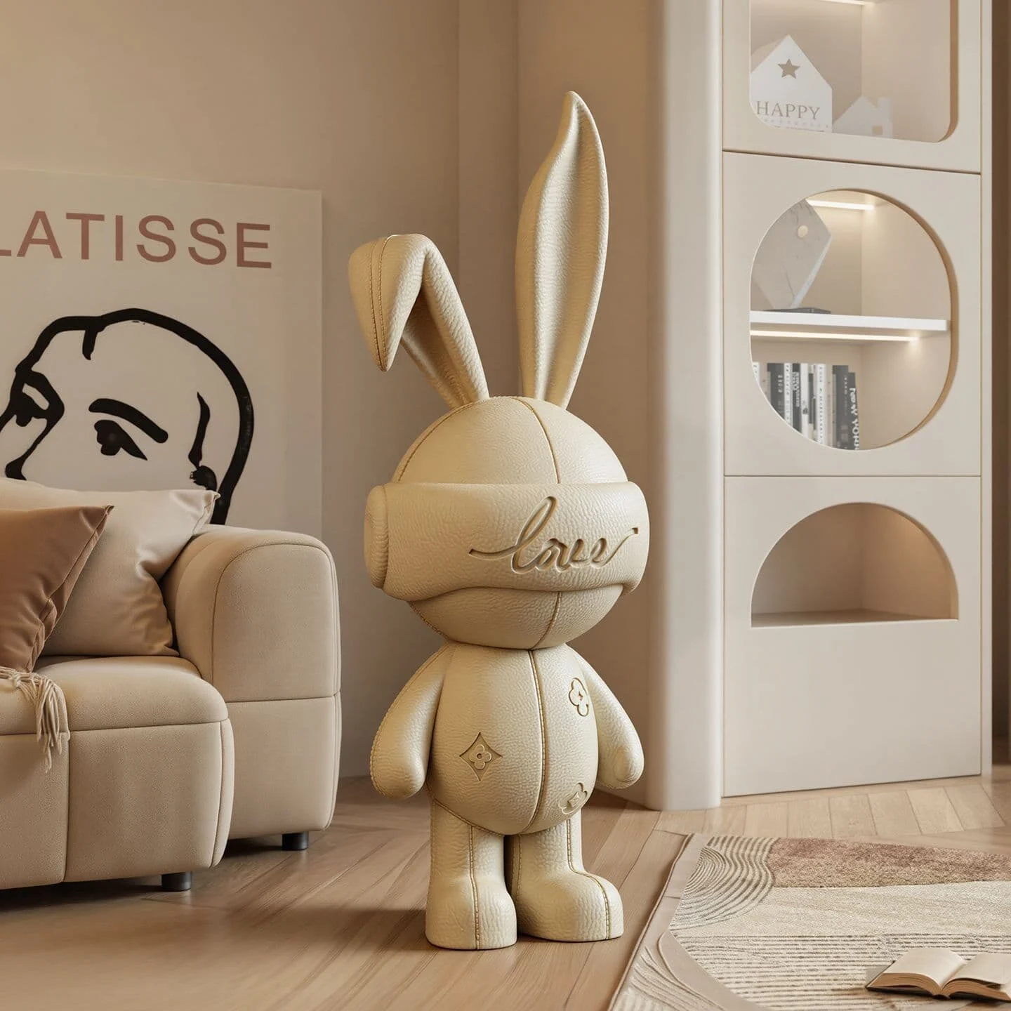 Rabbit Sculptural Resin Floor Ornament (3)