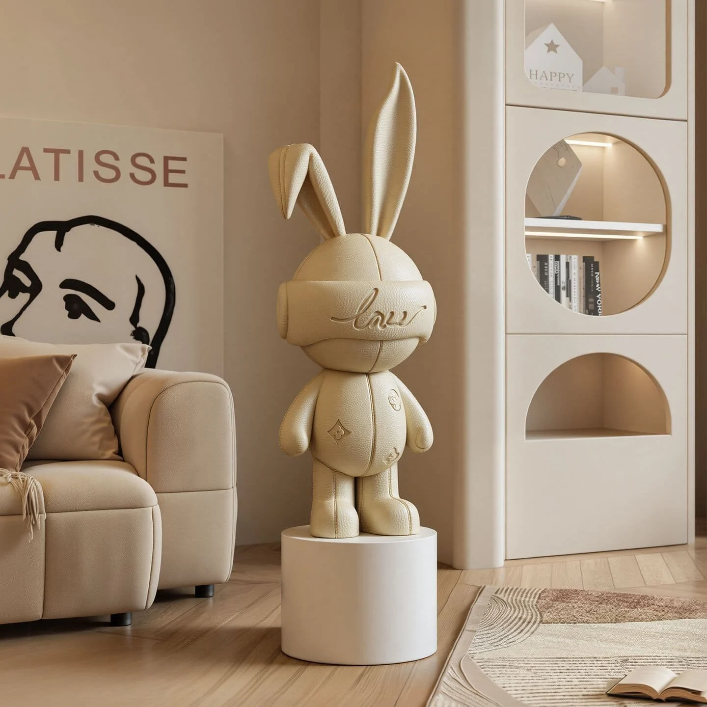 Rabbit Sculptural Resin Floor Ornament (4)