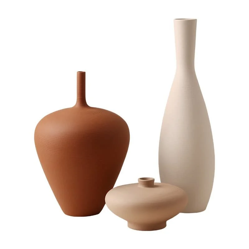 Rinsen Wabi Sabi Brushed Ceramic Long Neck Vase (2)