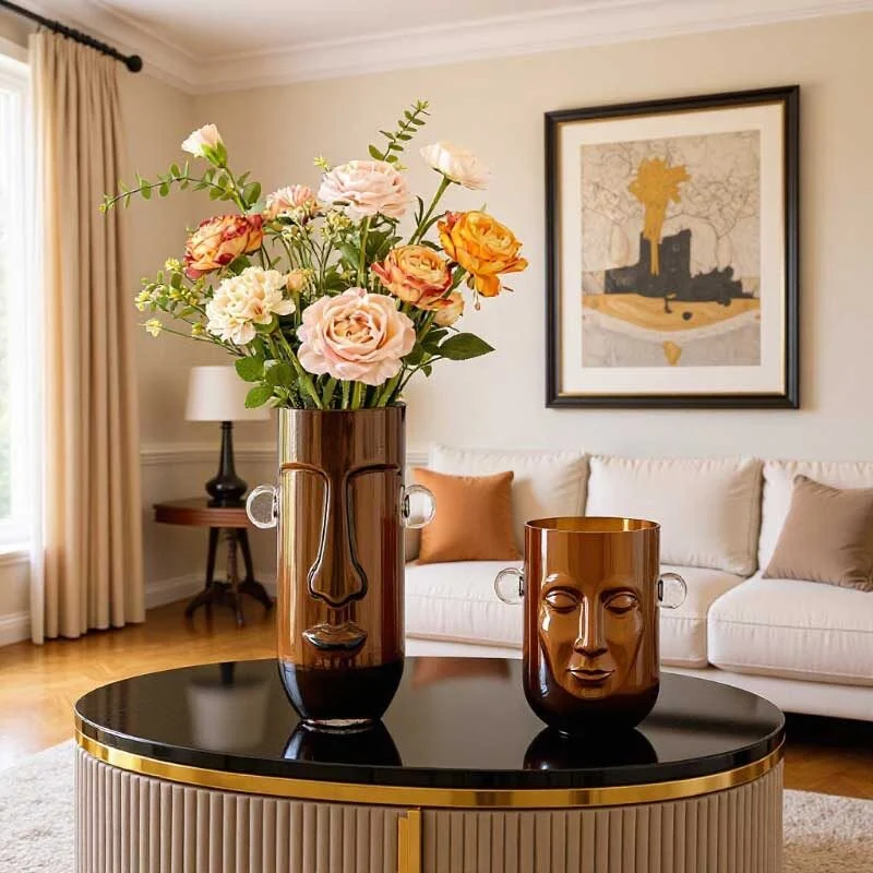 Sculptural Face Imprint Glass Vase (2)