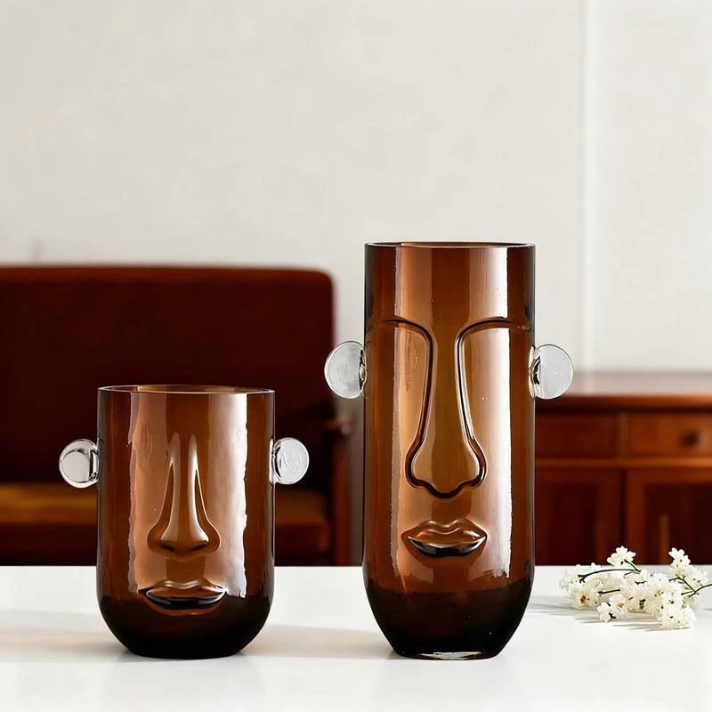 Sculptural Face Imprint Glass Vase (4)