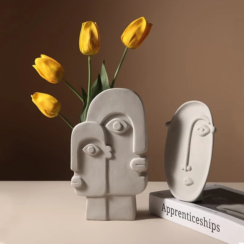 Serene Face Ceramic Sculpture Vase (3)