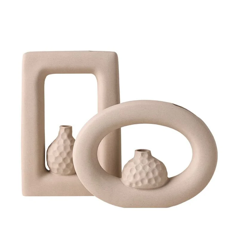 Shiro Frame Wabi Sabi White Ceramic Vase (5)