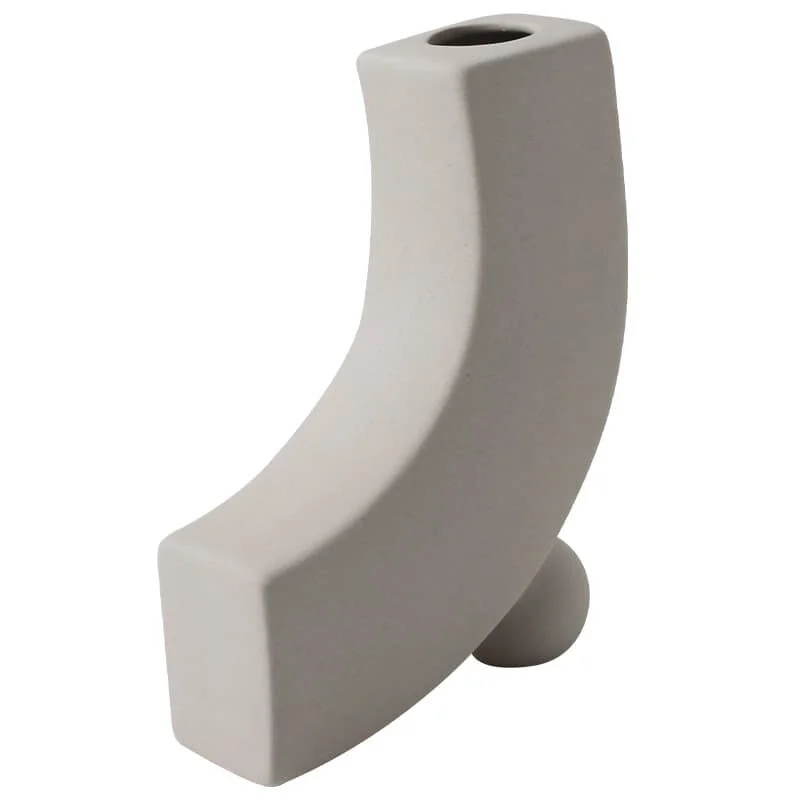 Shiro Wabi Sabi White Abstract Ceramic Vase (2)