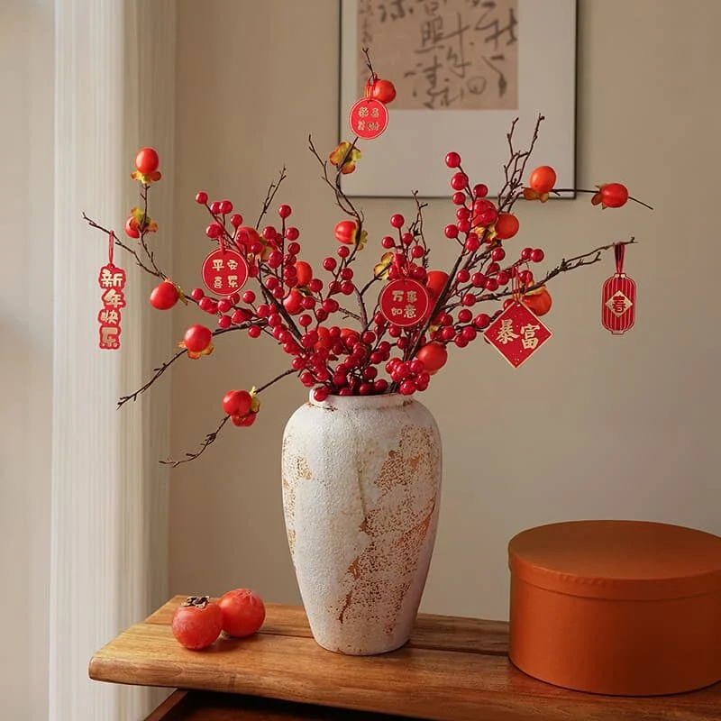 Shirota Wabi Sabi Wide Mouth Vintage White Ceramic Jar Vase (1)