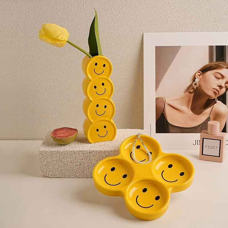 Smiley Face Ceramic Catchall Tray (3)