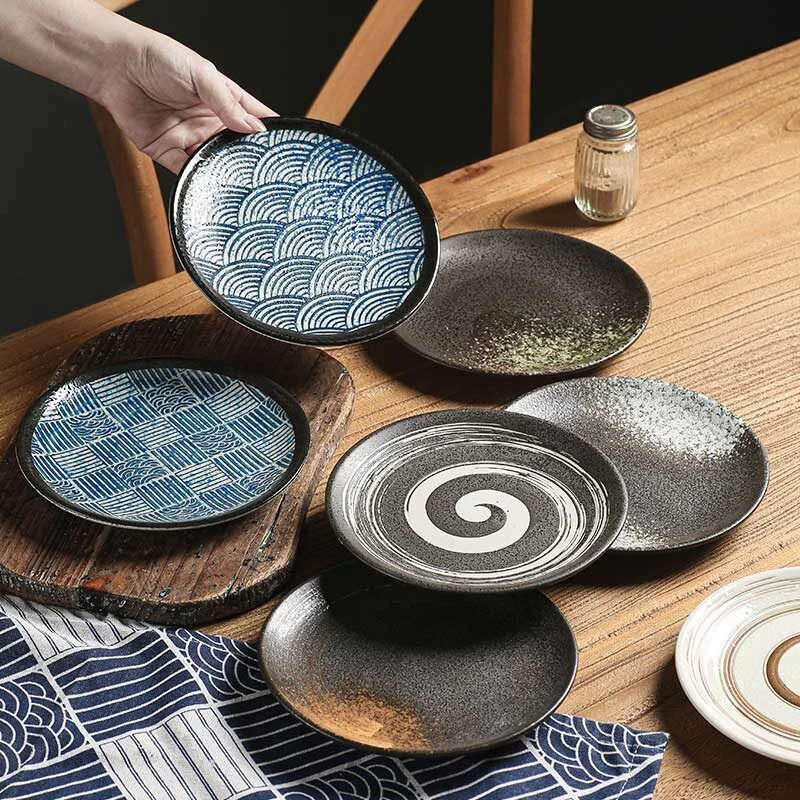 Spiral Pattern Ceramic Plate (2)