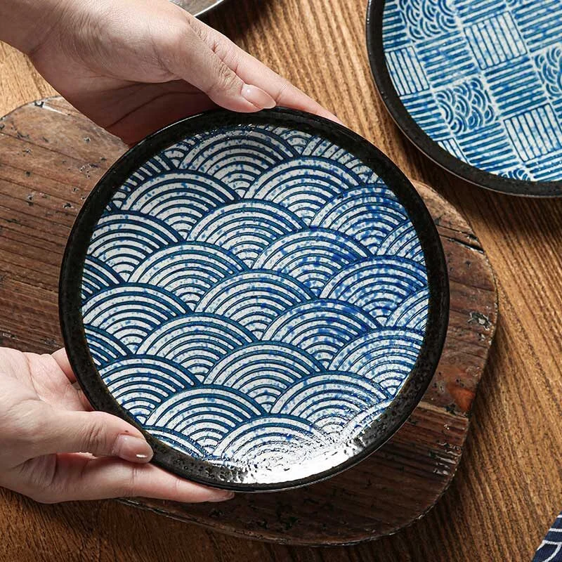 Spiral Pattern Ceramic Plate (3)