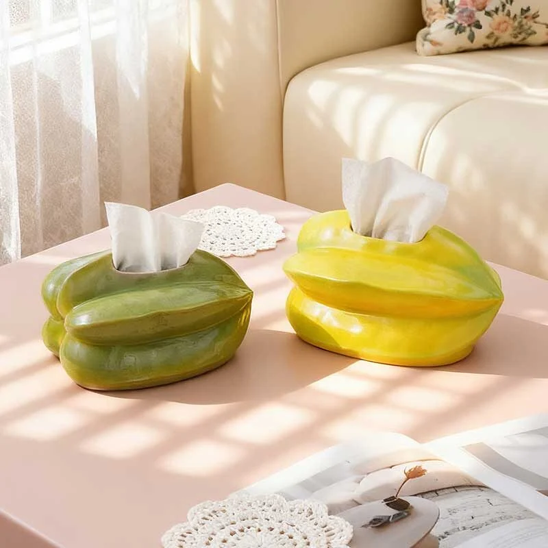 Starfruit Shaped Ceramic Tissue Box (3)
