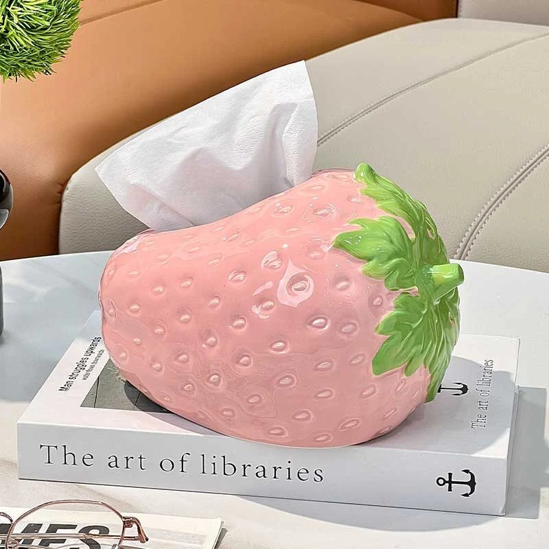 Strawberry Shaped Ceramic Tissue Box (3)