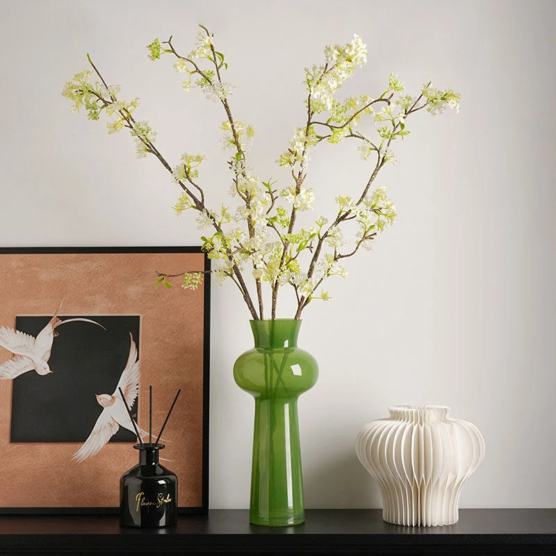 Verdant Luxe Vintage Green Glass Vase (2)