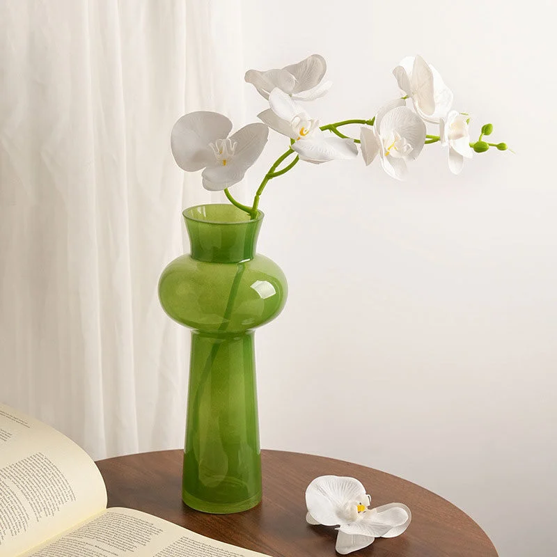 Verdant Luxe Vintage Green Glass Vase (4)