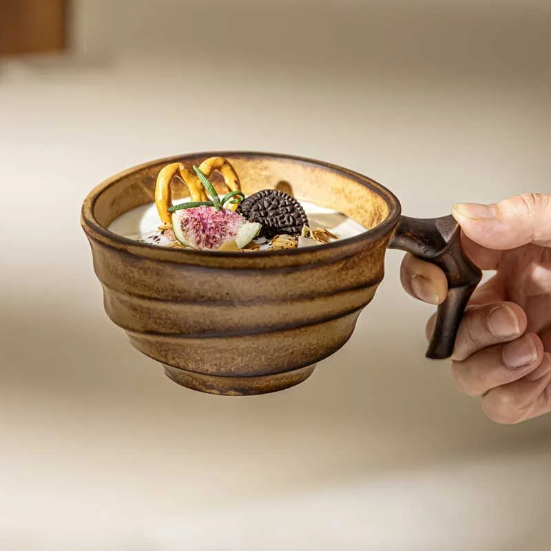 Wabi Sabi Ceramic Ripple Wide Mug (2)