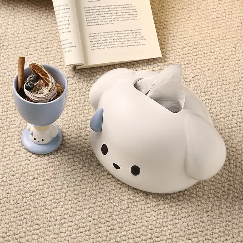 White Puppy Ceramic Tissue Box (3)