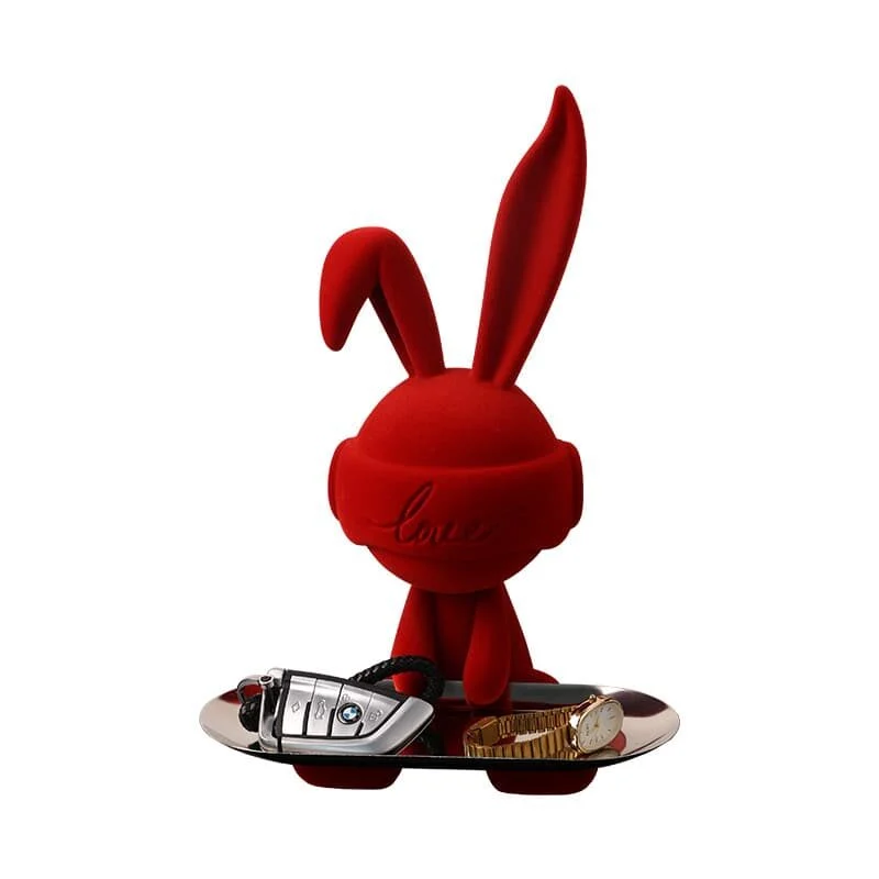 Red Rabbit Resin Sculptural (1)