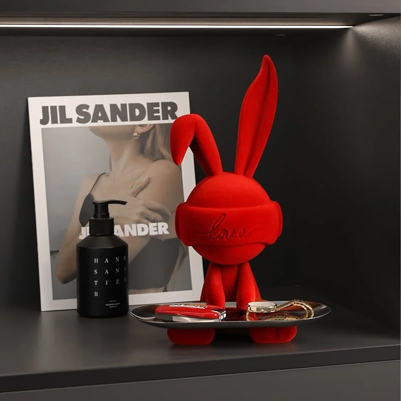 Red Rabbit Resin Sculptural (2)