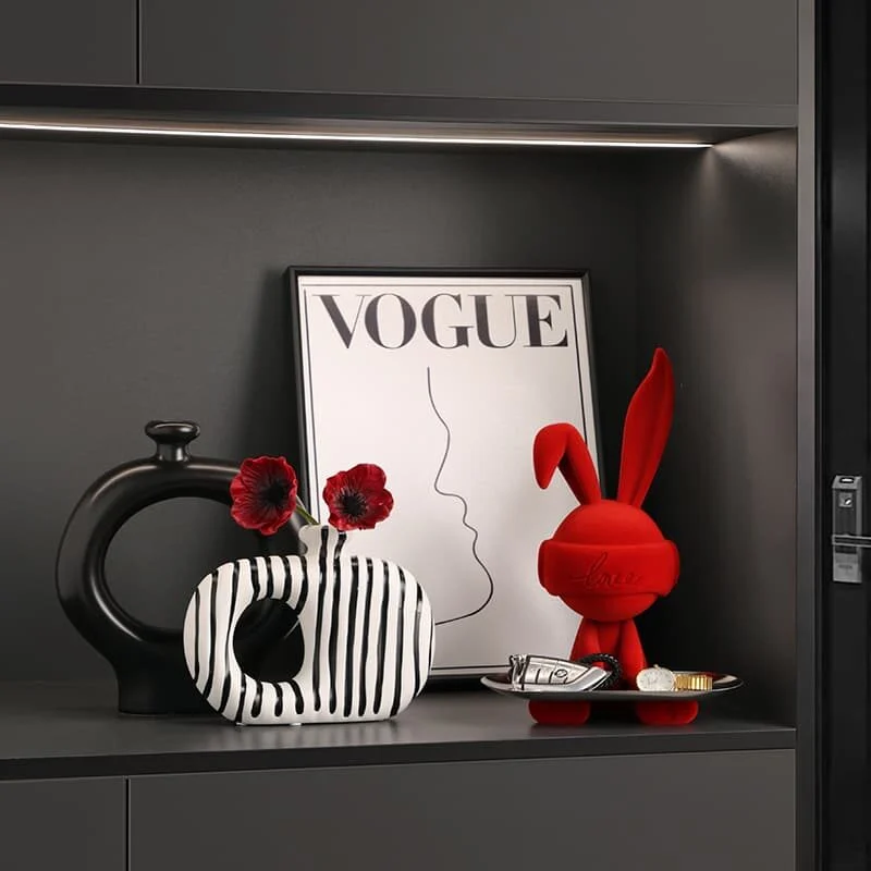 Red Rabbit Resin Sculptural (3)