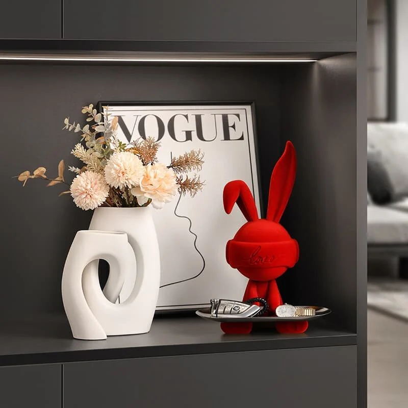 Red Rabbit Resin Sculptural (5)