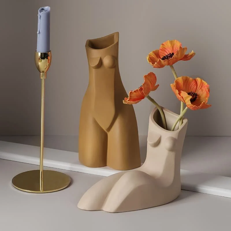 Human Form Ceramic Vase