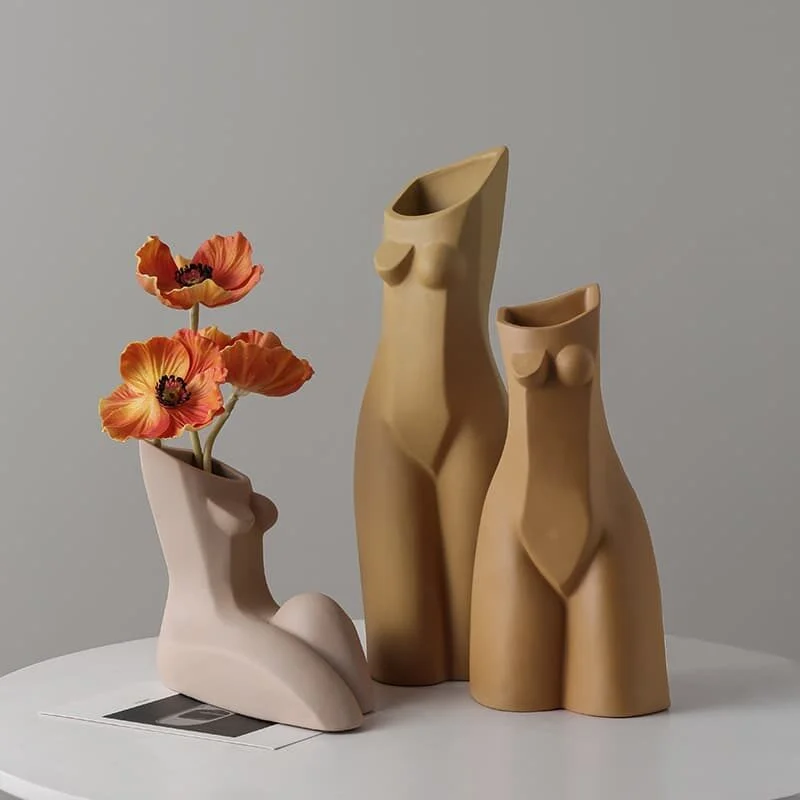 Human Form Ceramic Vase