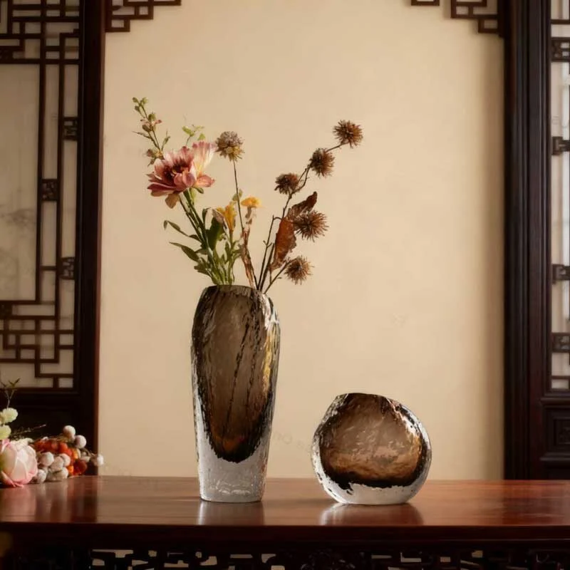 Italian Crystal Ripple Vase