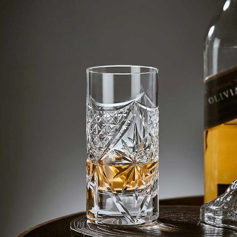 手工雕刻威士忌玻璃洋酒杯 (4)