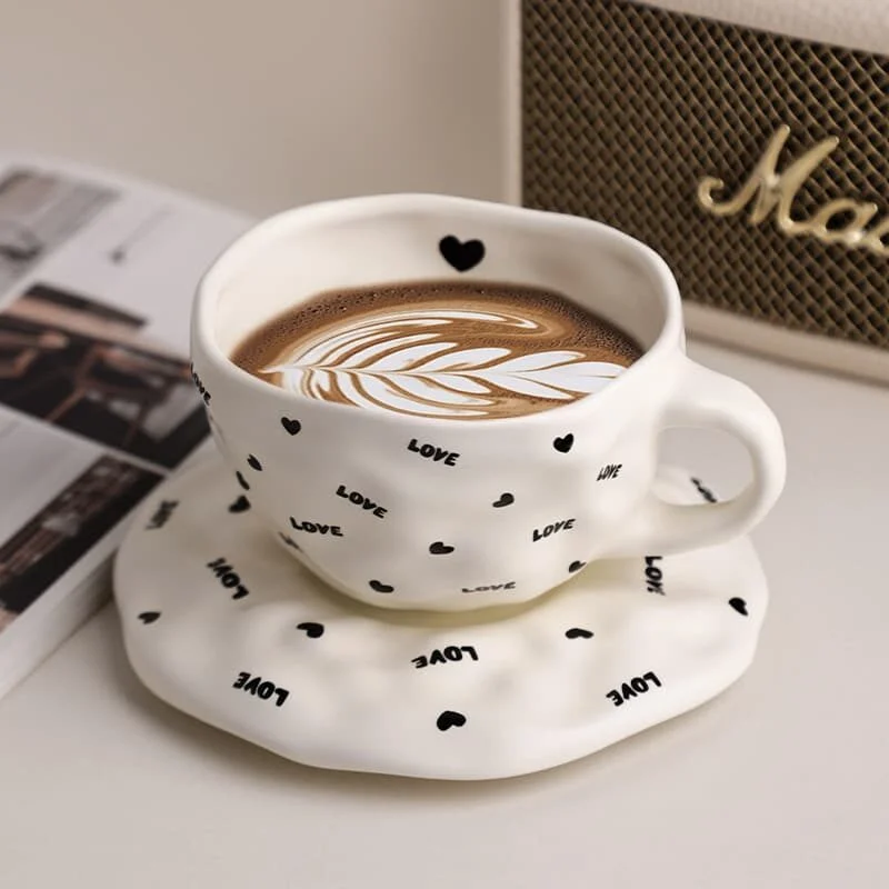 Monochrome Texture Ceramic Coffee Set