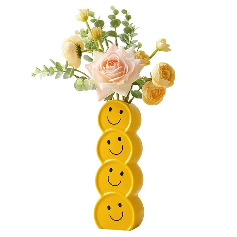 Smiley Chain Ceramic Vase