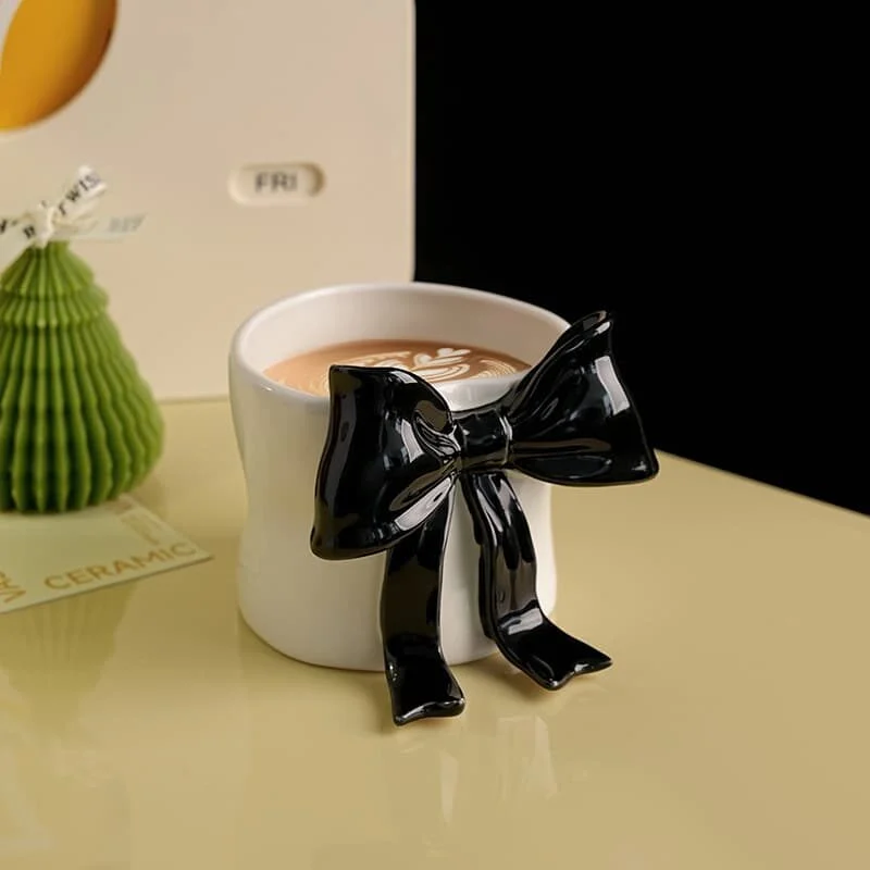 Bow Handle Ceramic Mug