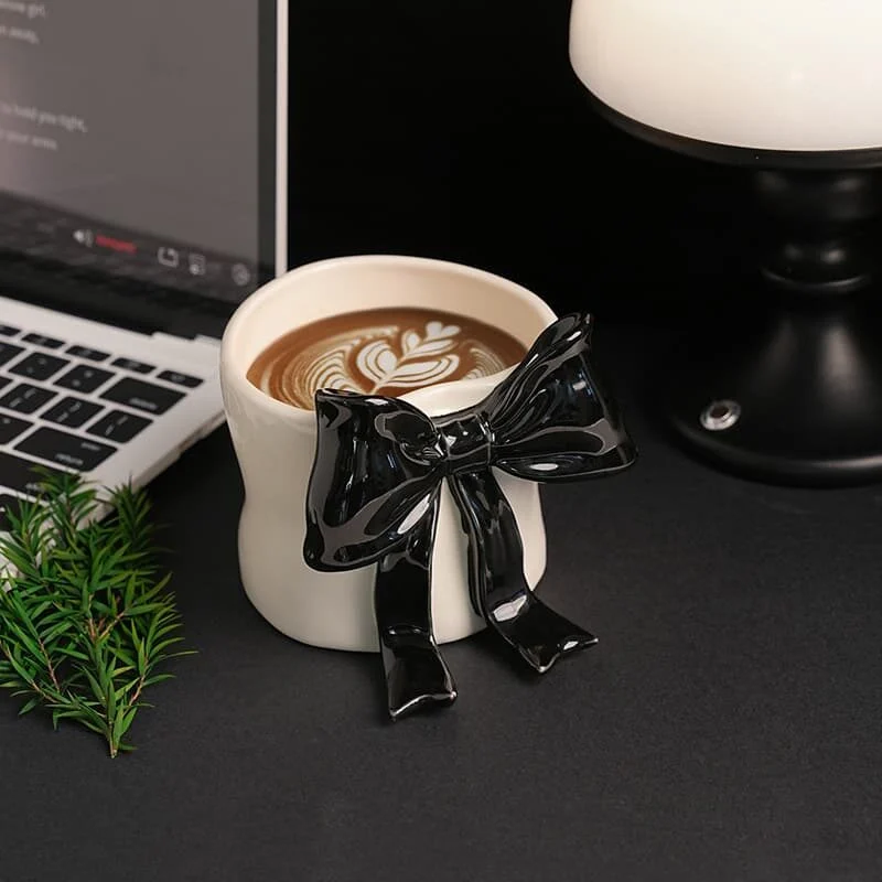 Bow Handle Ceramic Mug