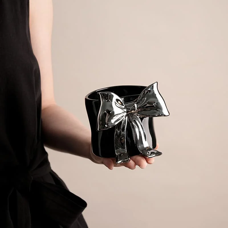 Bow Handle Ceramic Mug