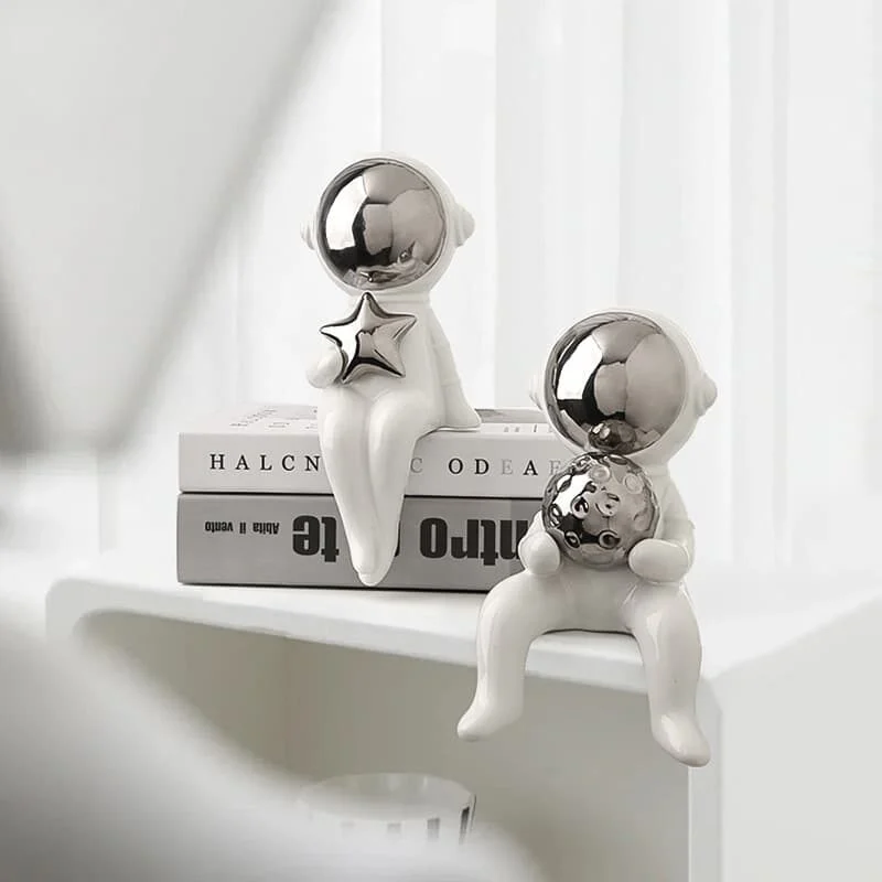 陶瓷太空人组合摆件 (3)