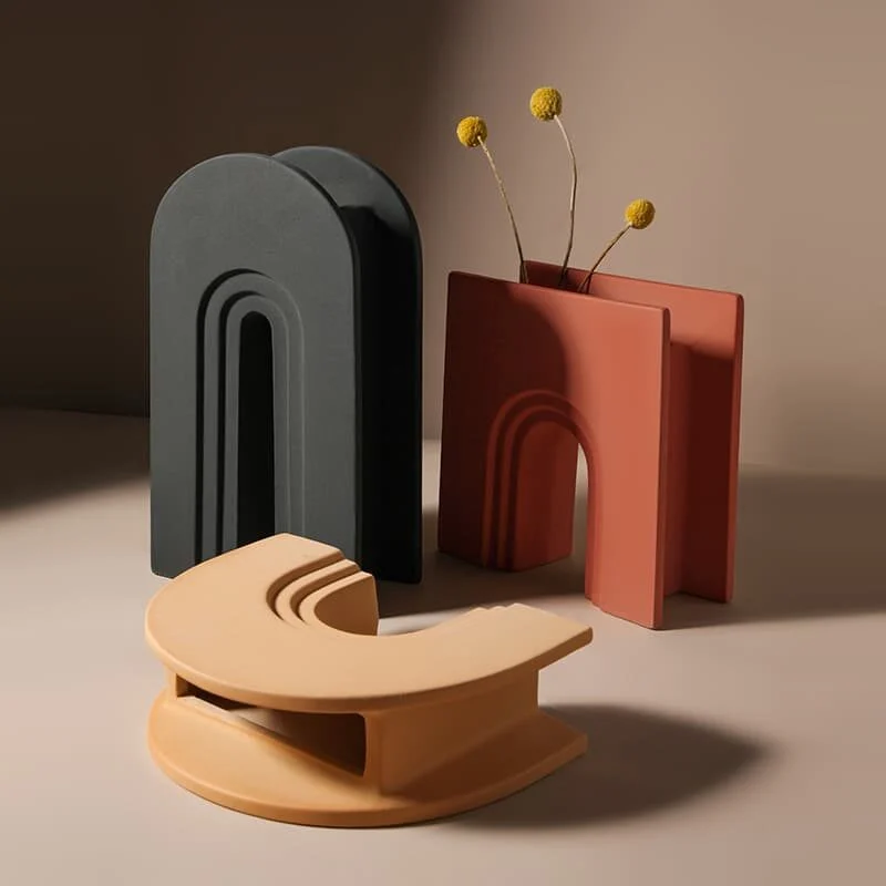 Ceramic Arch Vase – Sculptural Home Décor