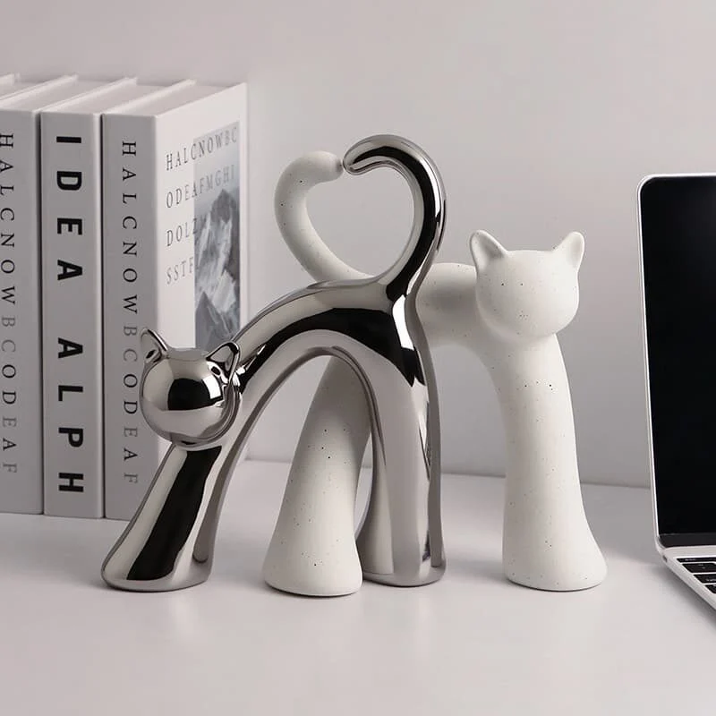 陶瓷猫咪爱心组合 (5)
