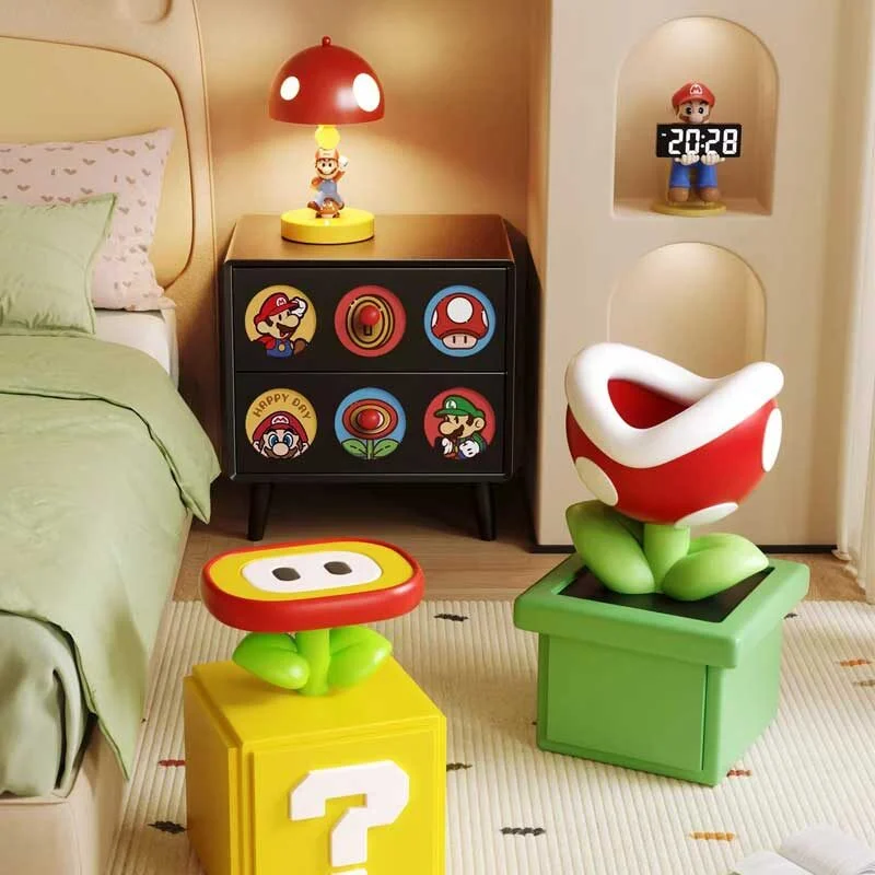 Pixel Cube Resin Nightstand — A Playful Retro-Inspired Storage Accent